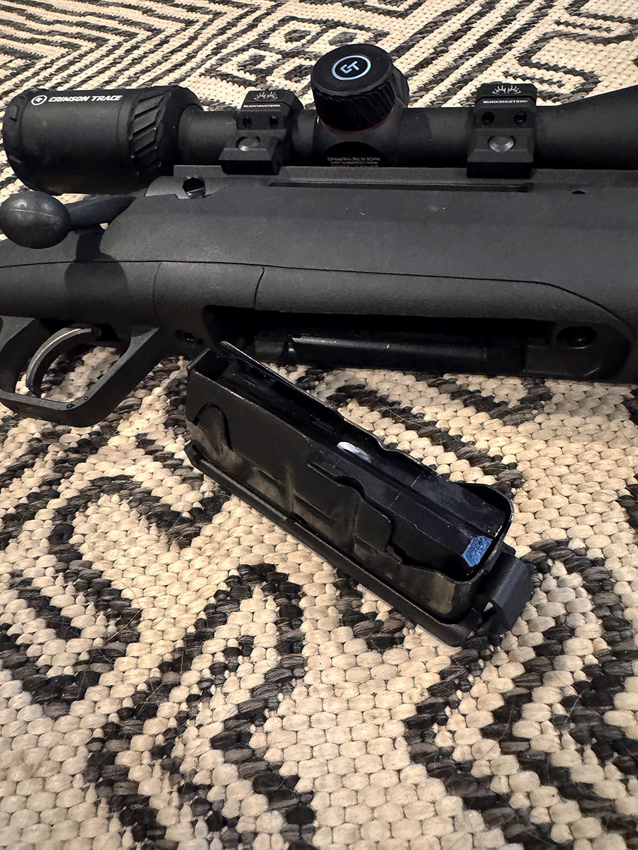 Savage Axis 25-06 Remington detachable four-round magazine.